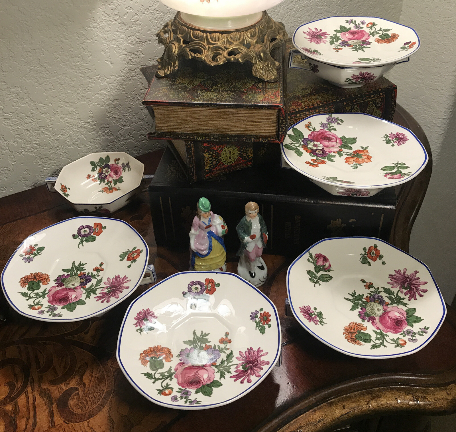 Antique Royal Doulton Cream Soup Bowl & Saucer Nanakin RdNo 597,783 Made England