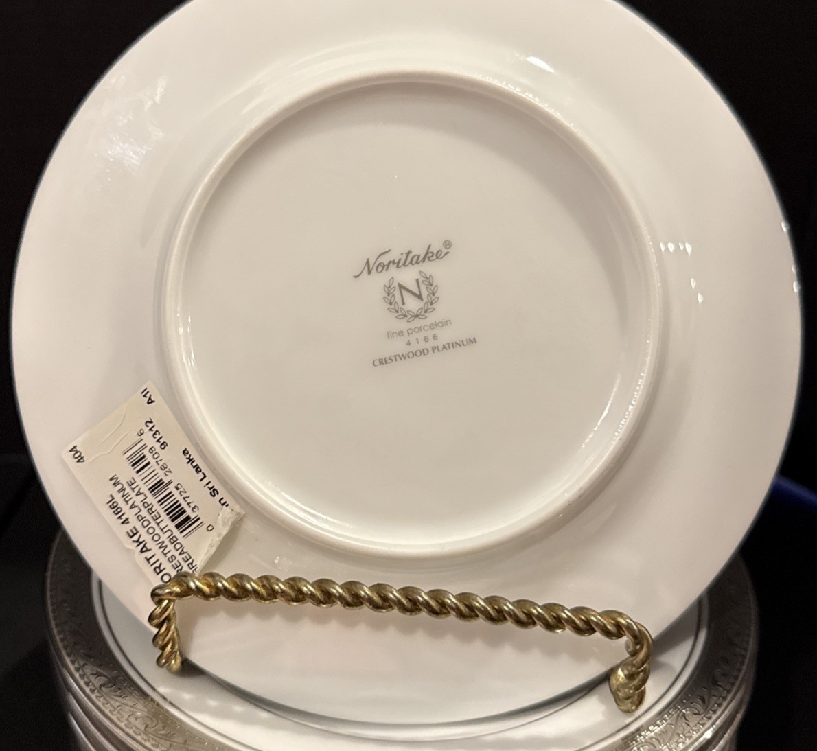 Noritake Crestwood Platinum Bread Butter Plates Plate Set Of 8 NEW Wedding Party