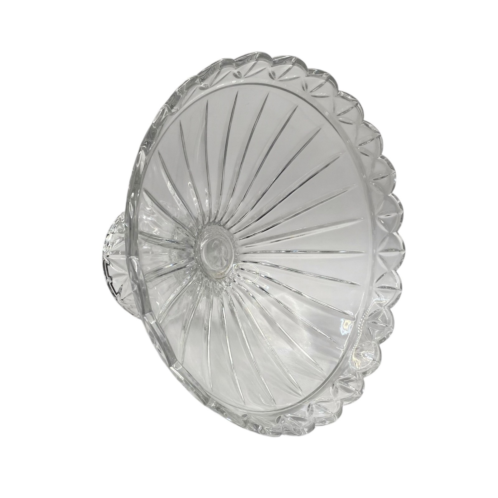 Shannon by Godinger Olympia Clear Crystal Pedestal Compote Pineapple Bowl
