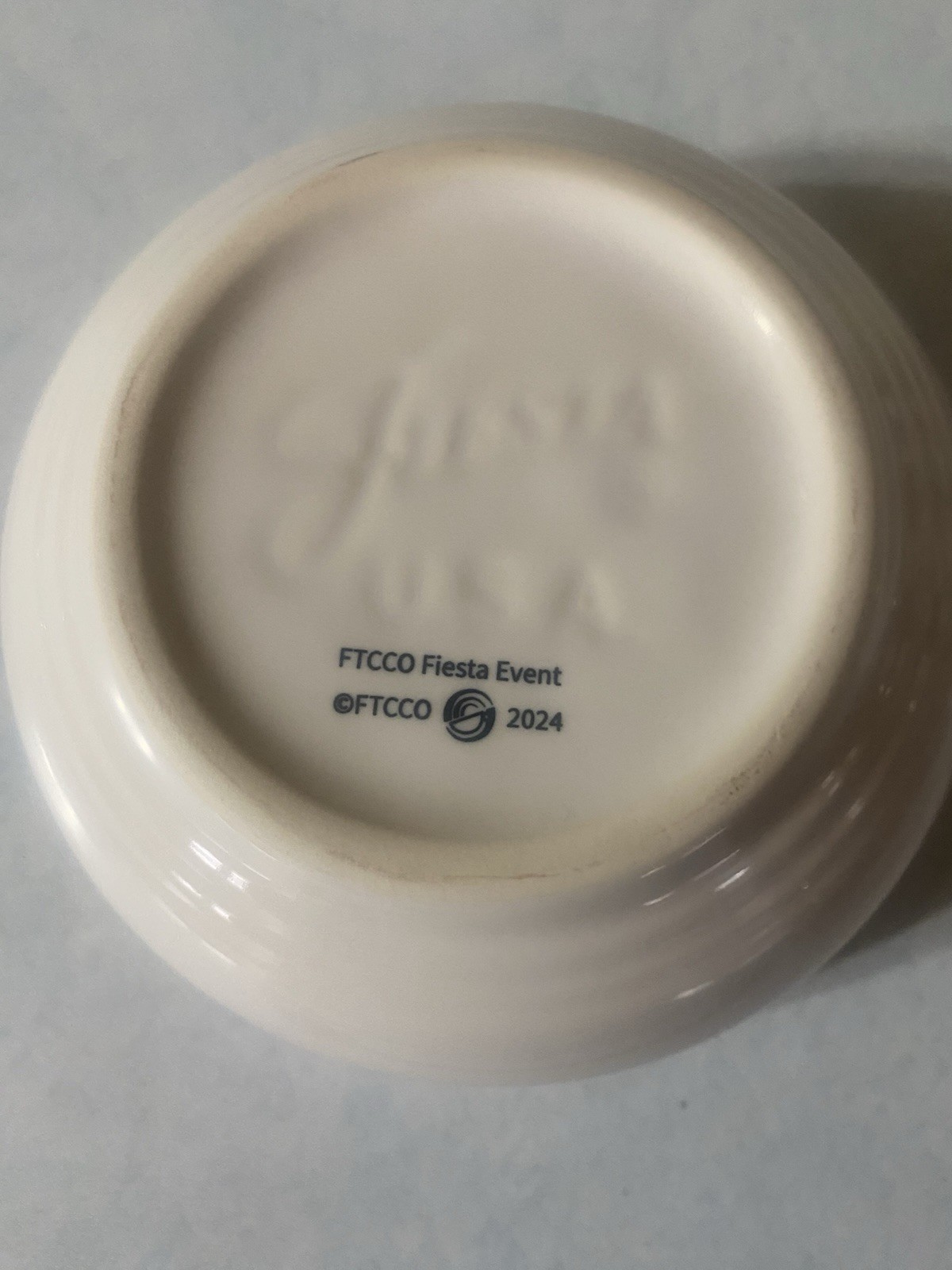 Fiestaware Monarch Bistro Bowl In White 5 1/2 Inches Across. 2024 Conference Exc