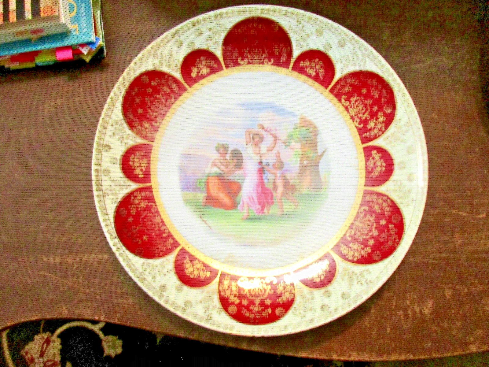 ANTIQUE SIGNED * ANGELIKA KAUFFMANN, ROYAL VIENNA STYLE PLATE 1880’s * BEEHIVE