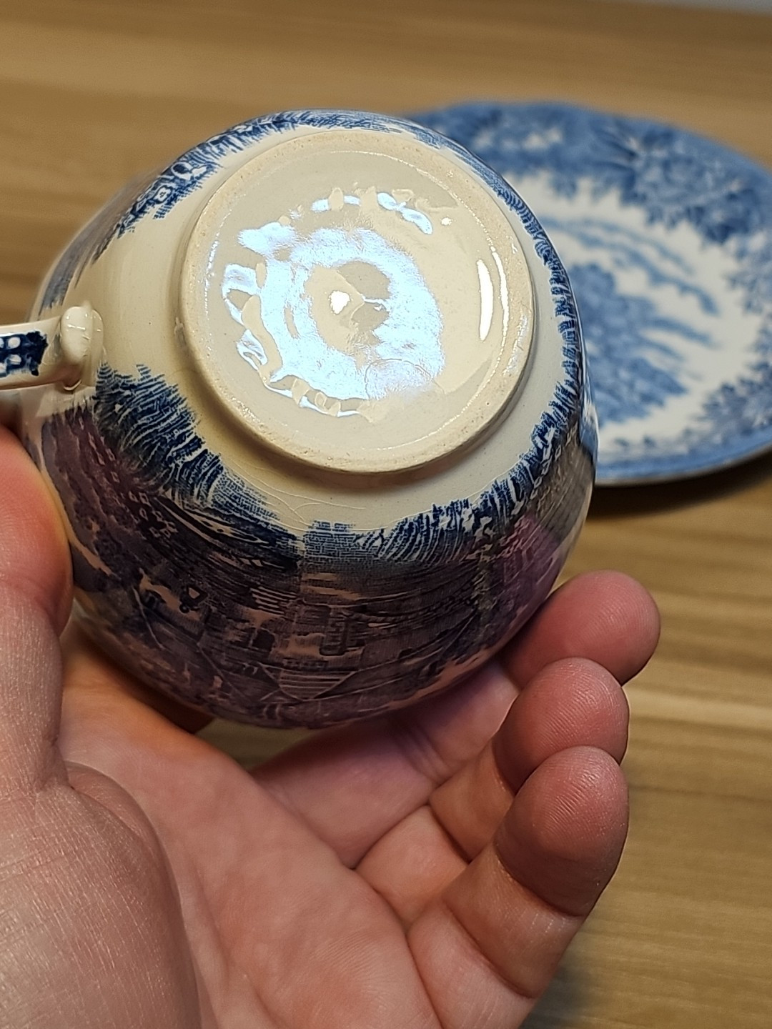Vtg English Village By Salem China Co. Olde Staffordshire Ironstone Cup & Saucer
