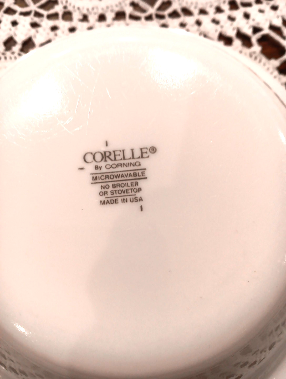 Corelle Bowls White Swirl With Blue Stripe 6 1/4 Inch Set Of 3🥀