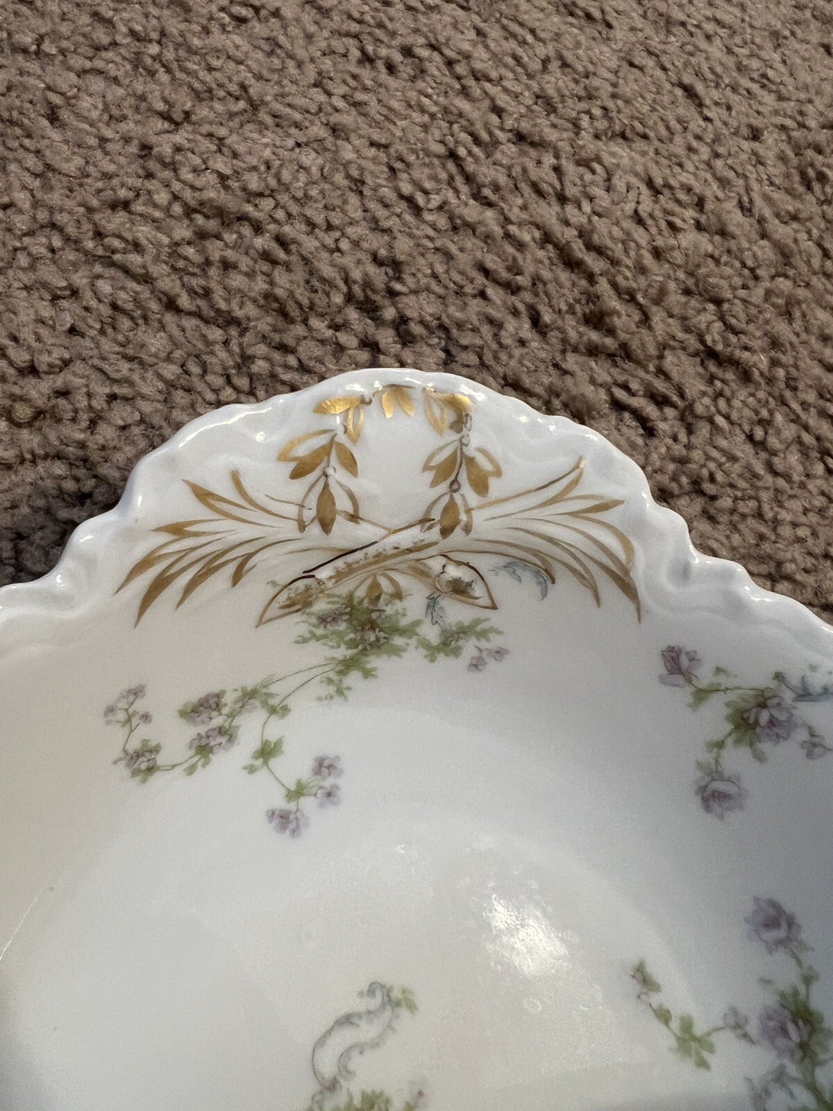 Antique RARE Haviland & Co France 8”x 7.25” Bowl Limoges Schleiger 57F China