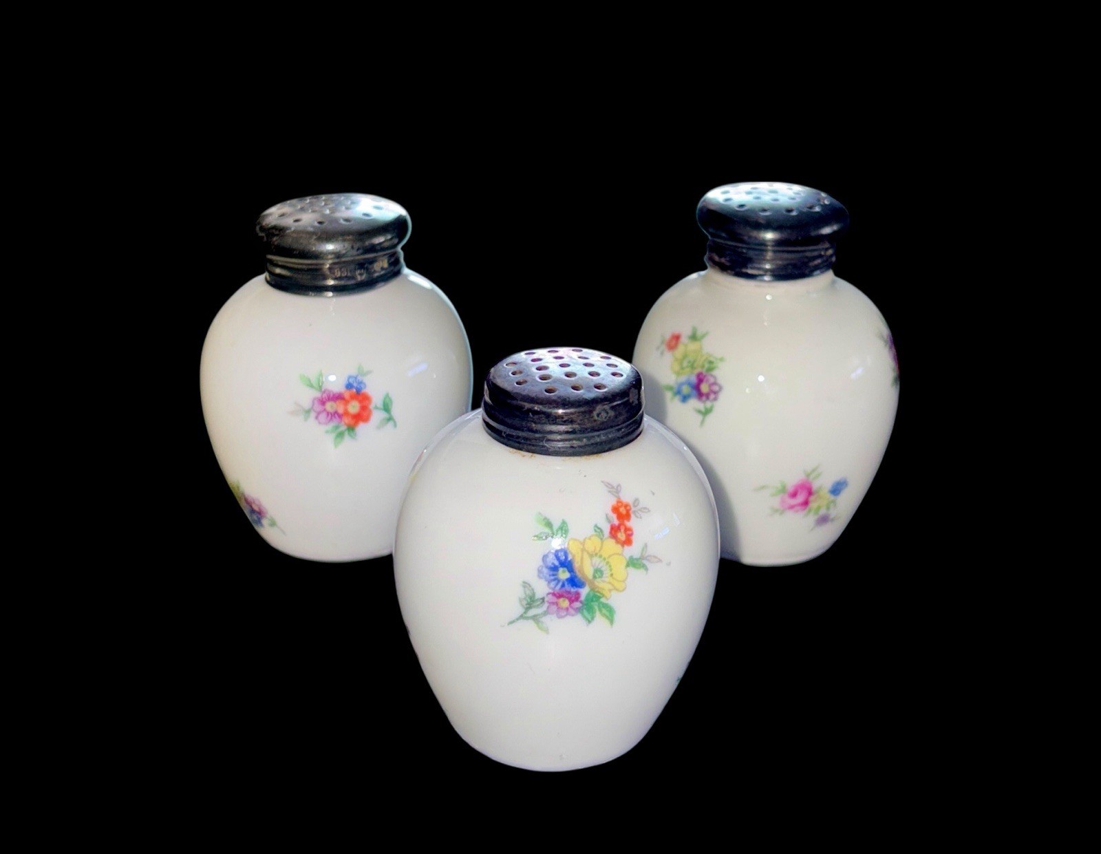 Vintage Johann Haviland Bavaria Salt & Pepper Shakers Floral Pattern Marked