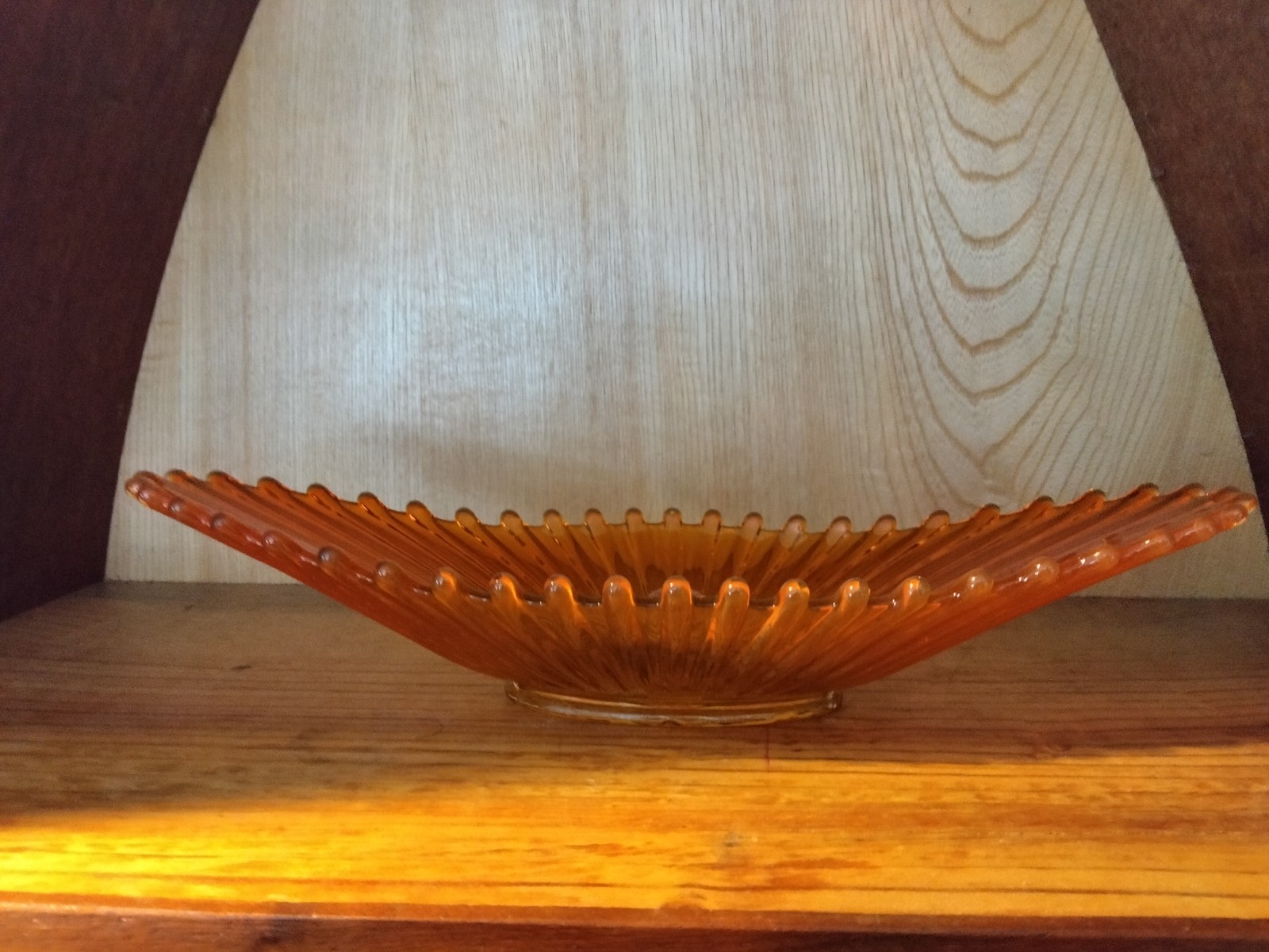 Fostoria Heirloom Orange Bittersweet MCM Oval Bowl 12 1/2″