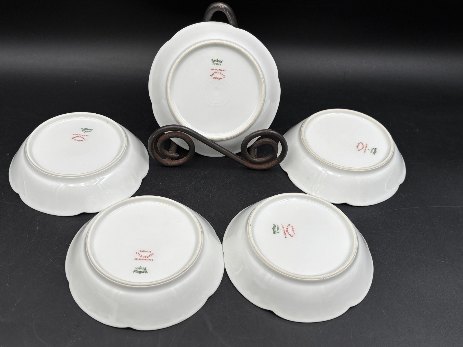 Haviland “SCHLEIGER 524″ Germany ~ Set of 5 ~ Dessert Bowls ~ 5”
