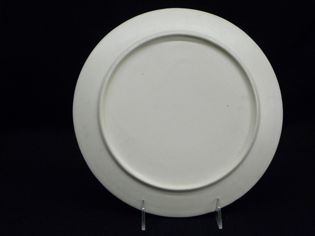 Set of 10 1950’s Circular Pink & Gold Speckles CA Pottery 10 1/2″ Dinner Plates