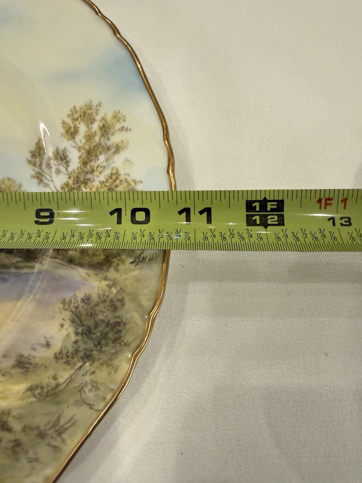 Pristine 1952 Royal Worcester Anne Hathaway Cottage Plate Signed J. Smith 10.5″