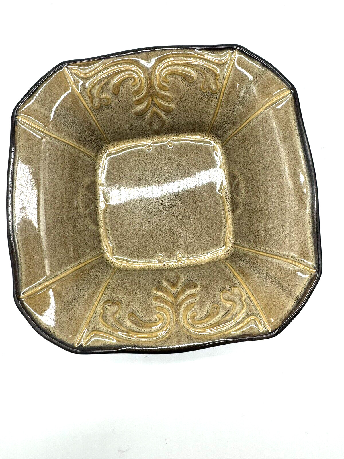 Reba Harmony For The Home Victorian Scroll Honey Square Cereal Bowl Replacement