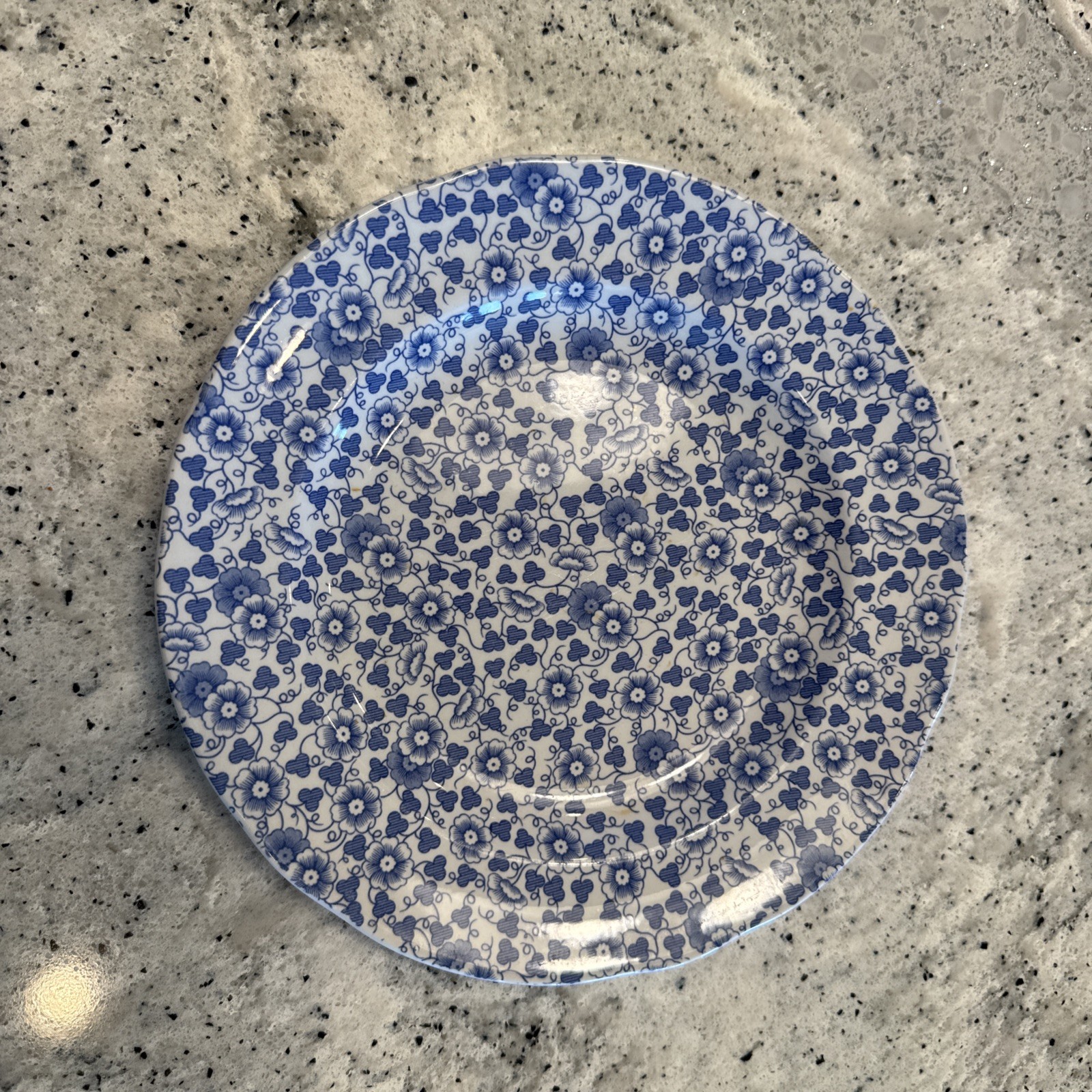 Spode Penny Lane Daisy White 7.5 Inches Salad Plates Blue Floral Set of 4 Rare