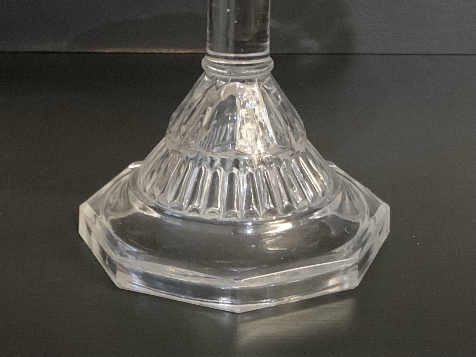 Bryce Walker Leverne No 80 Star In Honeycomb Clear Glass Cake Stand EAPG