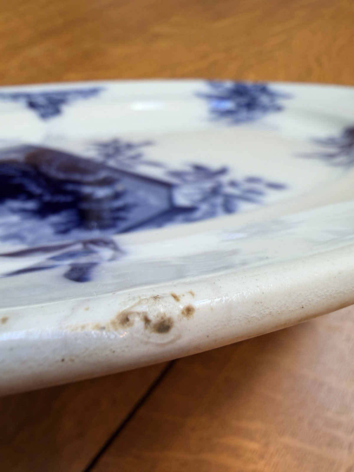 Davenport ‘Osborne’ Aesthetic Movement Flow Blue 15.5” Platter Very Nice!