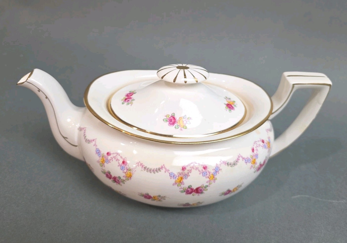 Vintage Royal Stafford Rose Garland Teapot Made in UK