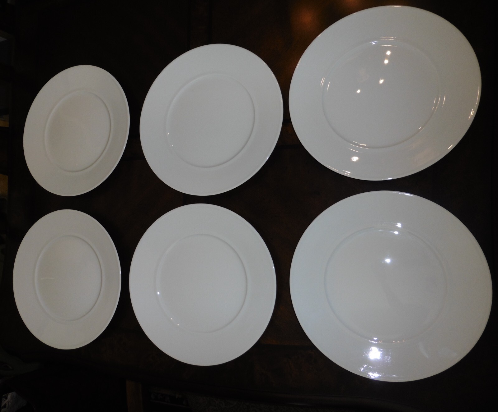 Bernardaud Limoges Atlantide Blanc Service Plates 12 1/8 Inches – Set of 6