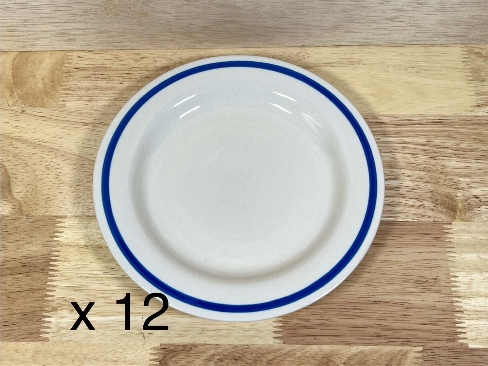 HAY Sobremesa Laila Gohar Plate Set Hand Painted – Blue, White – 12 Plates Total