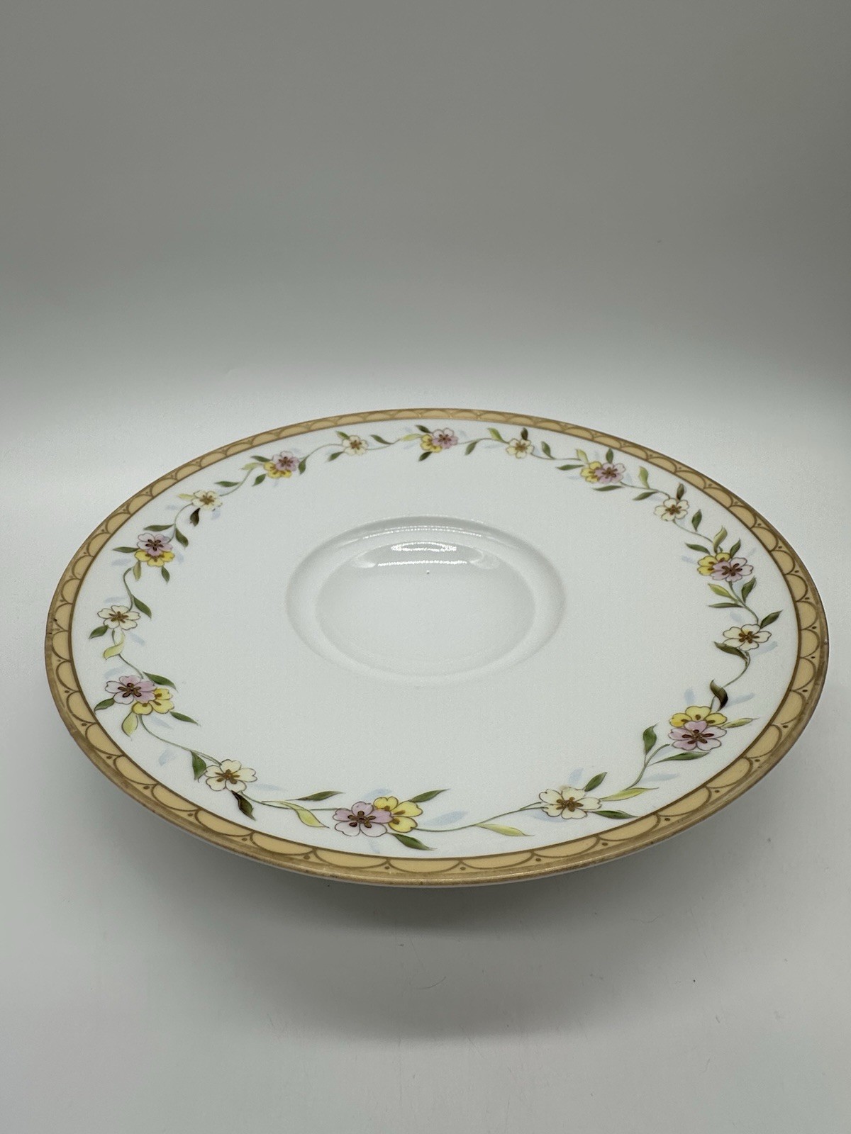 Vintage Nippon Hand Painted Floral Cookie Cake Plate
