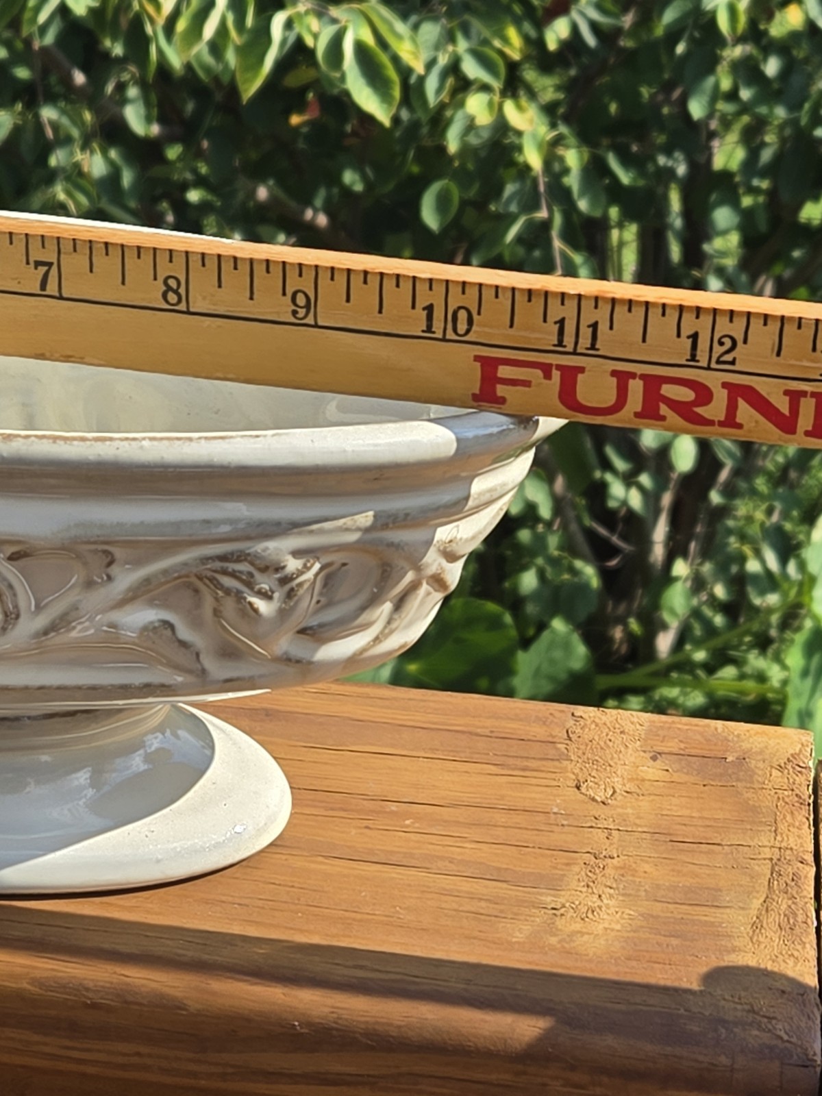 Classic Ceramic Footed Oval Console Bowl MCM