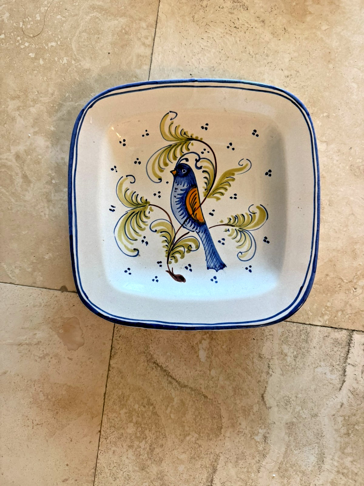 Hand‑Painted Italian Ceramic Plates – 8″ × 8″ – 1.2 lb each