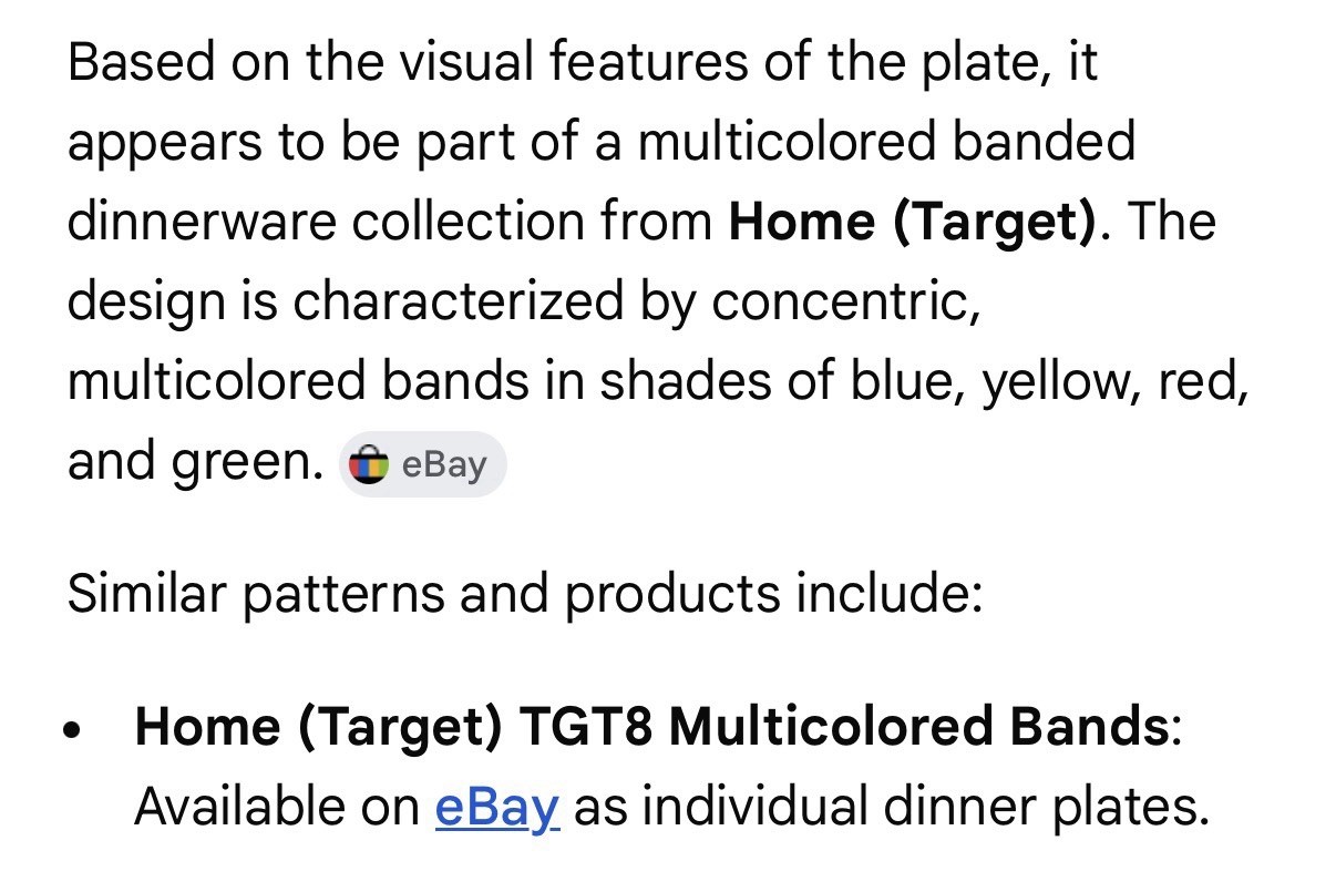 HOME Dessert Salad Plates TGT8 Concentric Multicolored Bands, Set of 5 ~PLS READ