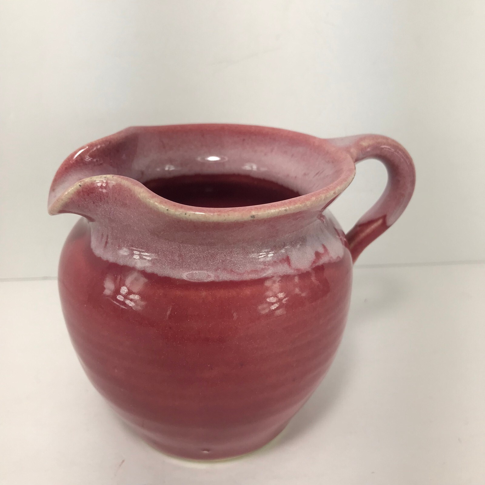 Old Fort North Carolina Pottery John Garrou VTG Honey Pot Creamer Jug Candle