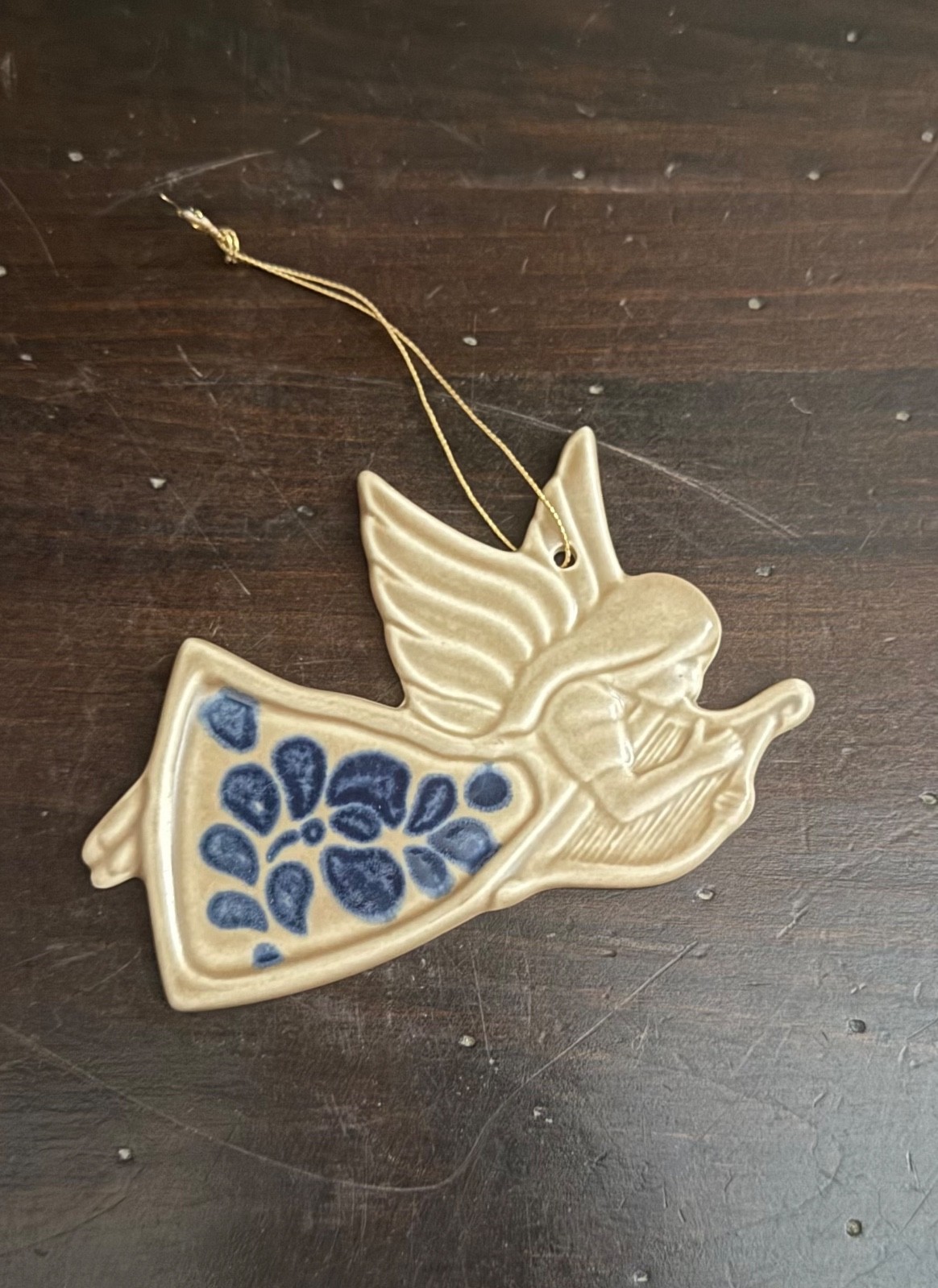 RARE Pfaltzgraff Folk art 1987 stoneware angel