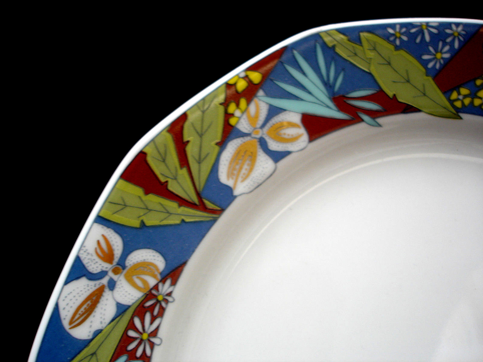 Blue / Rust / Green / Gold by Graf Von Henneberg DINNER PLATE 9 3/4″