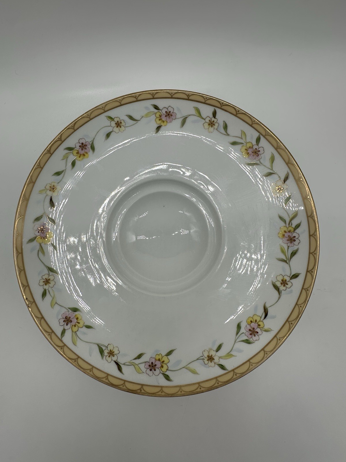 Vintage Nippon Hand Painted Floral Cookie Cake Plate