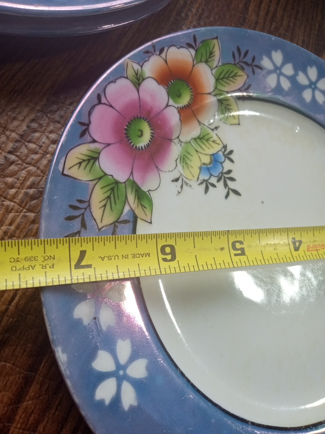 RS Made in Japan Multicolor Flowers side plates 7 1/4″ Set Of 3