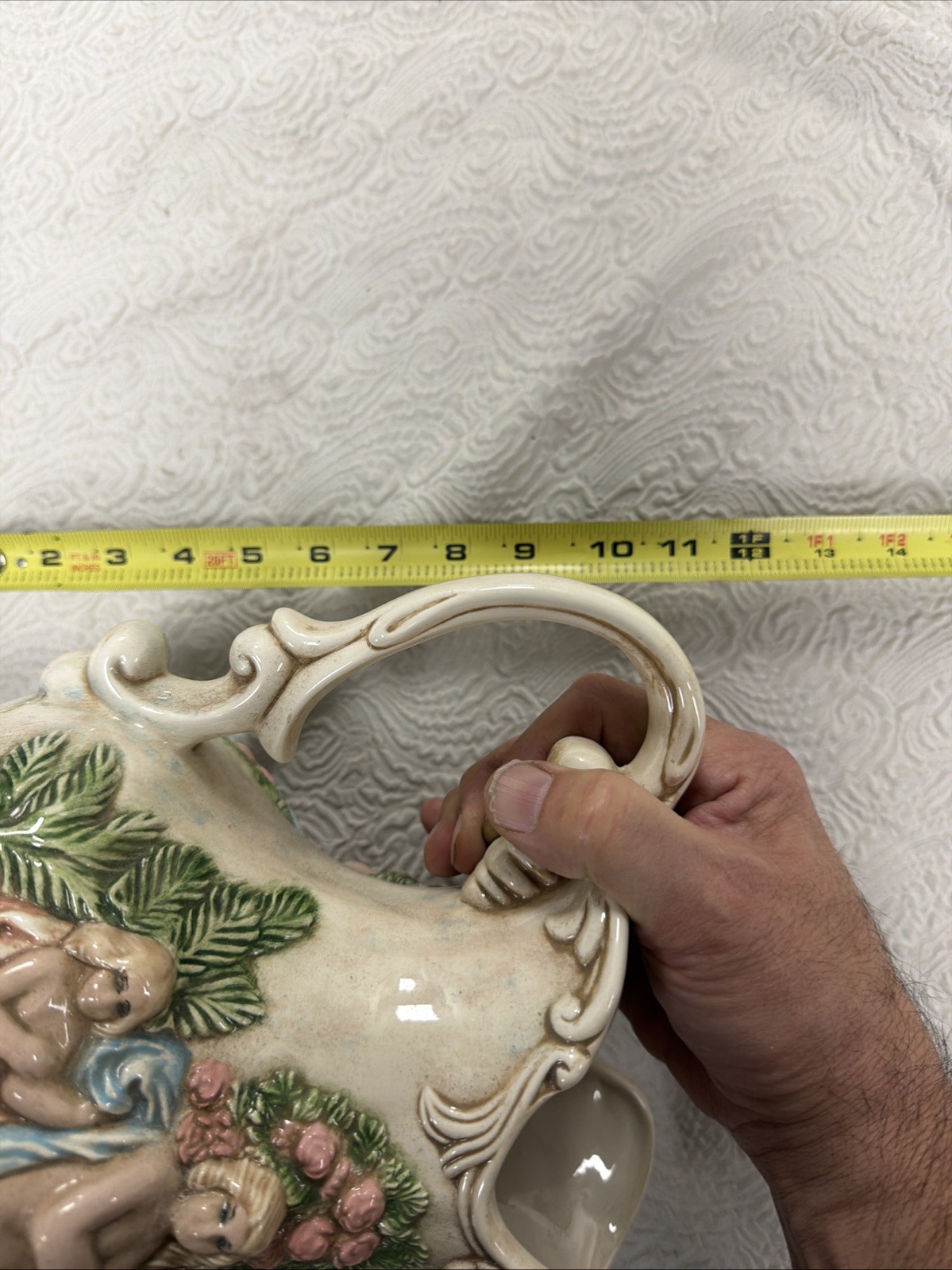 Vintage Capodimonte Hand-Painted Depicting Nudes Cherubs and Classical Figures