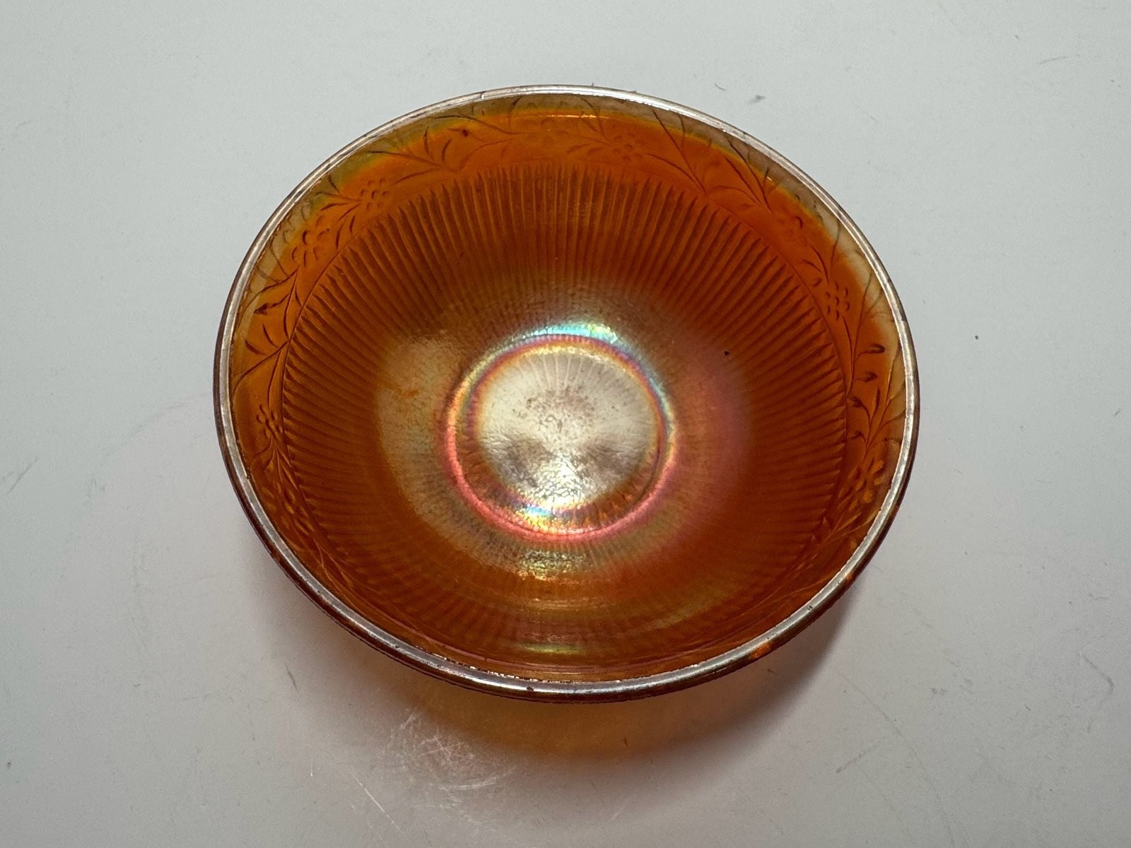 Vintage Imperial Glass Ohio Marigold Carnival Glass Berry Bowl