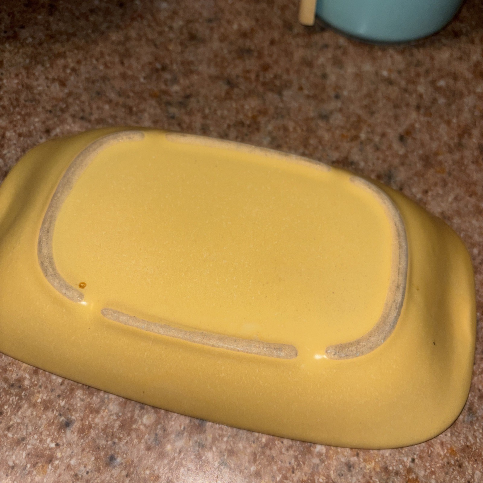 Vintage Mid- Century Modern La Solana Pottery Yellow Relish/ Serving Tray 1940’s