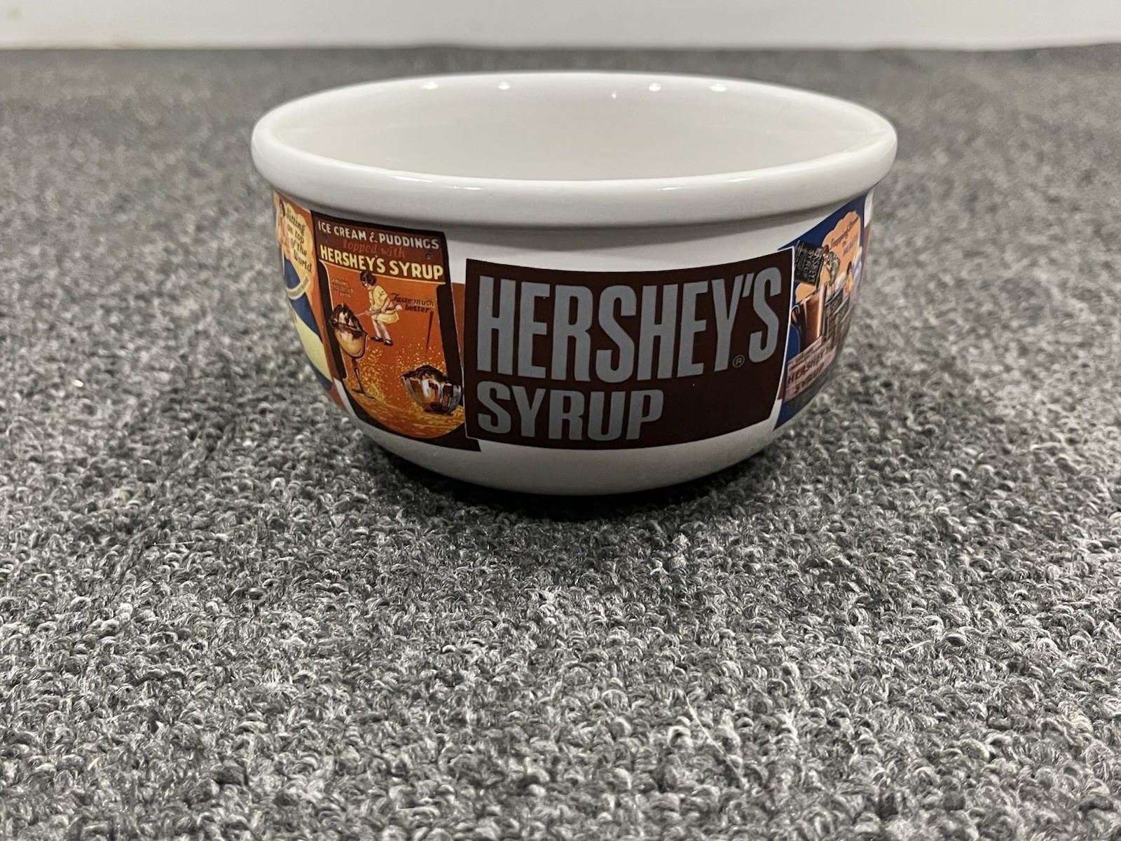 Vintage Hershey’s Chocolate Syrup Ice Cream Bowl Cereal Bowl