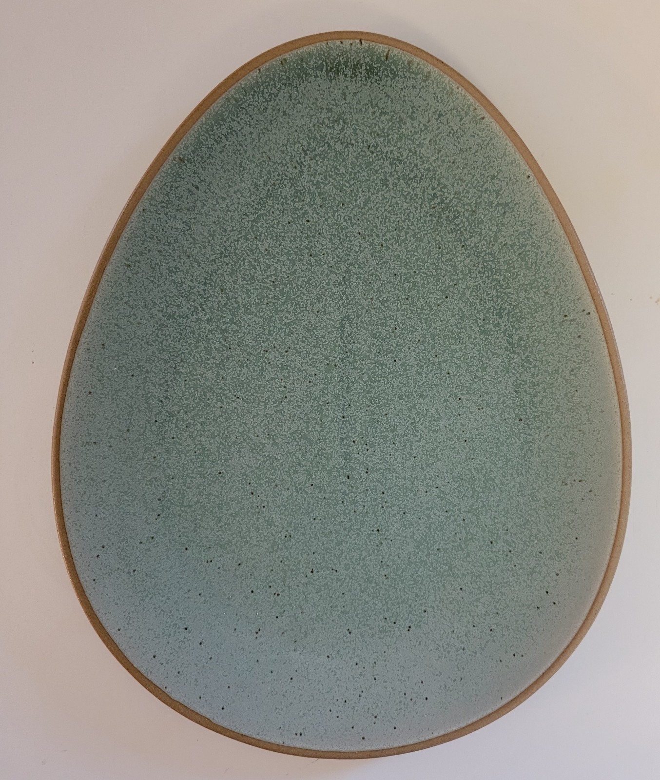 4 ct Threshold Stoneware Aqua Egg Teardrop Shape Salad Plates Pink Yellow Easter