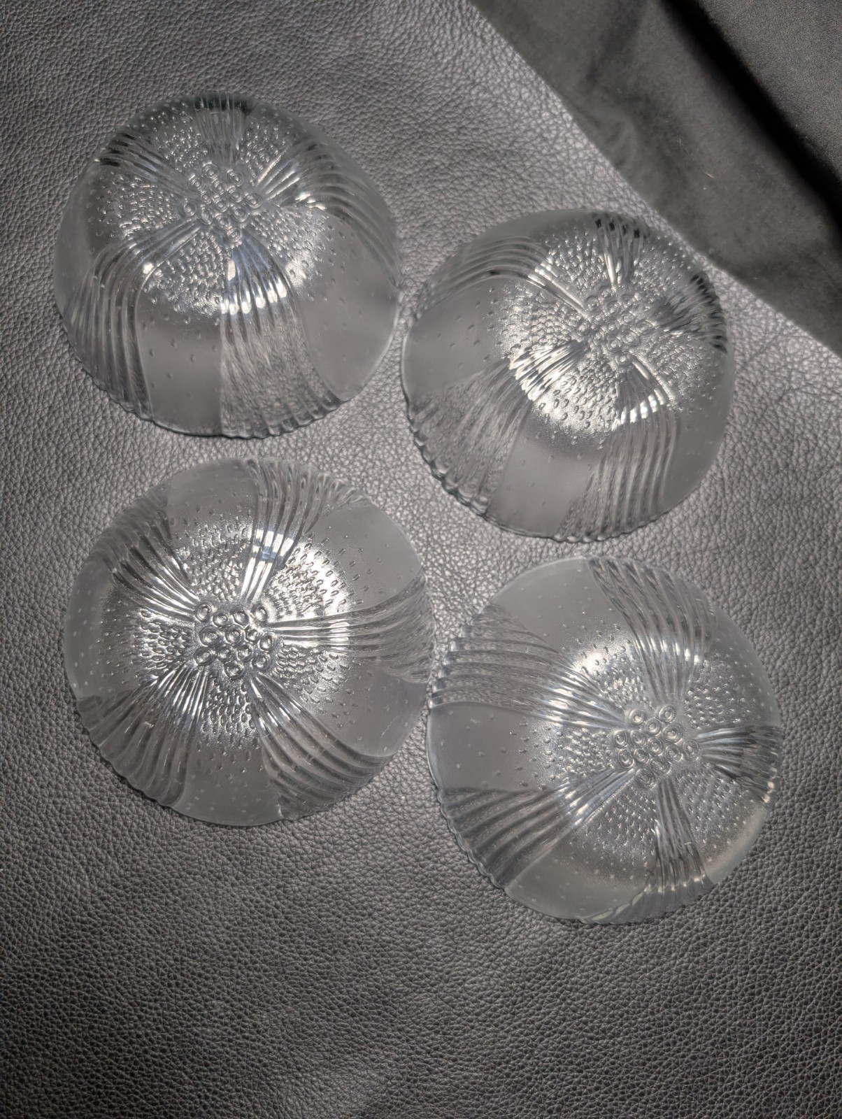 1970’s Set of 4 Libbey Harmony Glass Berry/Dessert Bowls Clear Glass Serving 5in