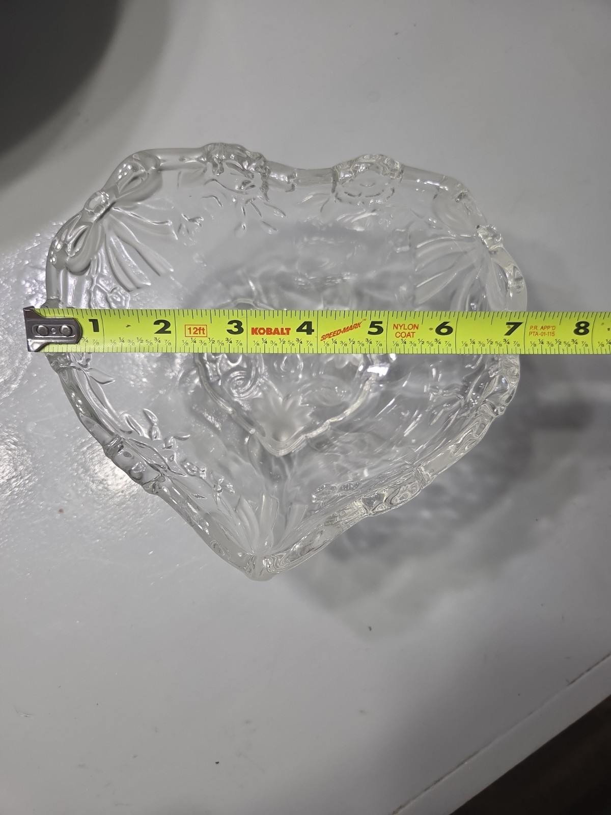 Beautiful Heart-Shaped Glass Dish – Footed
