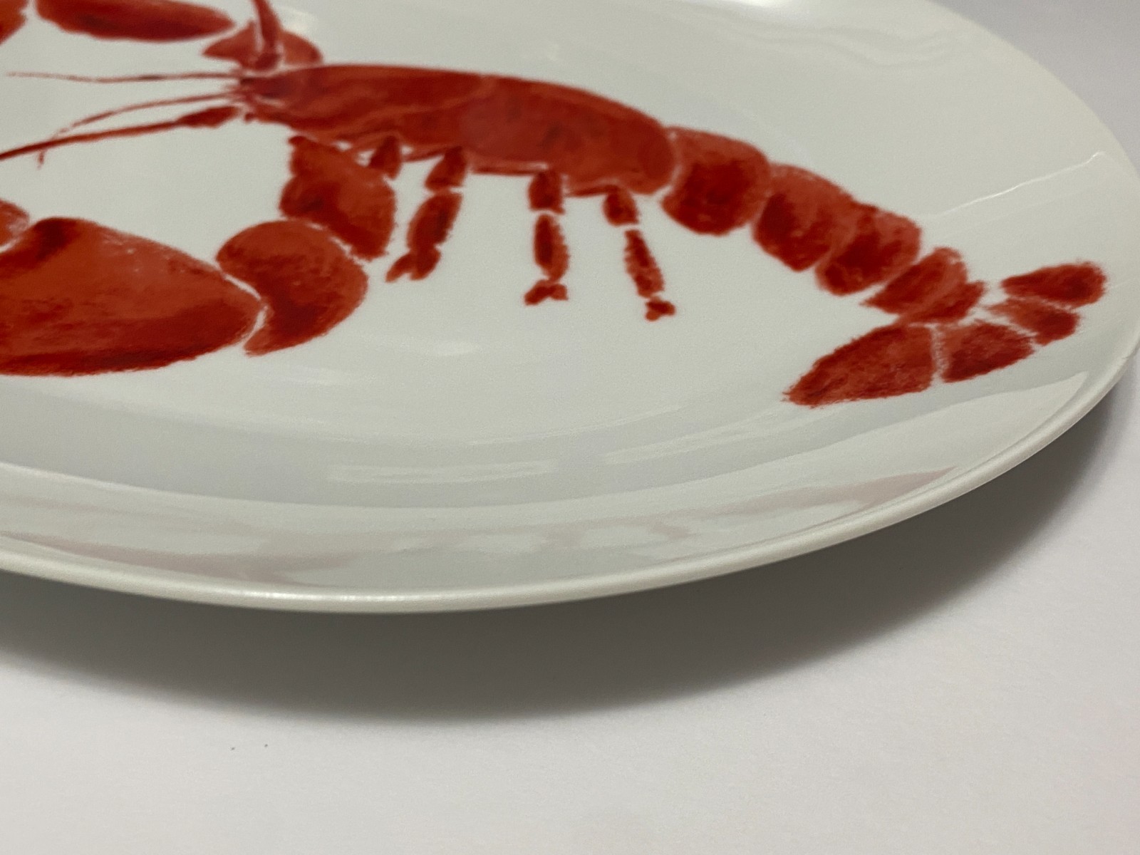 Lobster Serving Platter Studio Nova Red Oval Plate Fine China Y0723 12.5″ x 10″