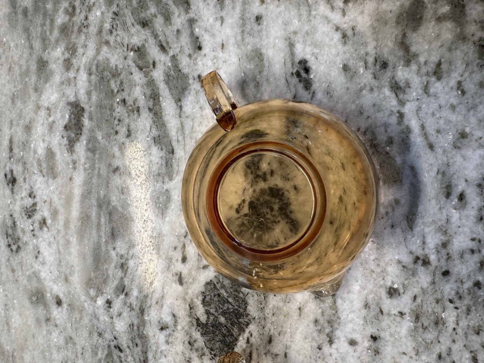 Vintage Amber Glass Creamer and Sugar Bowl Set – Mid-Century Depression Style