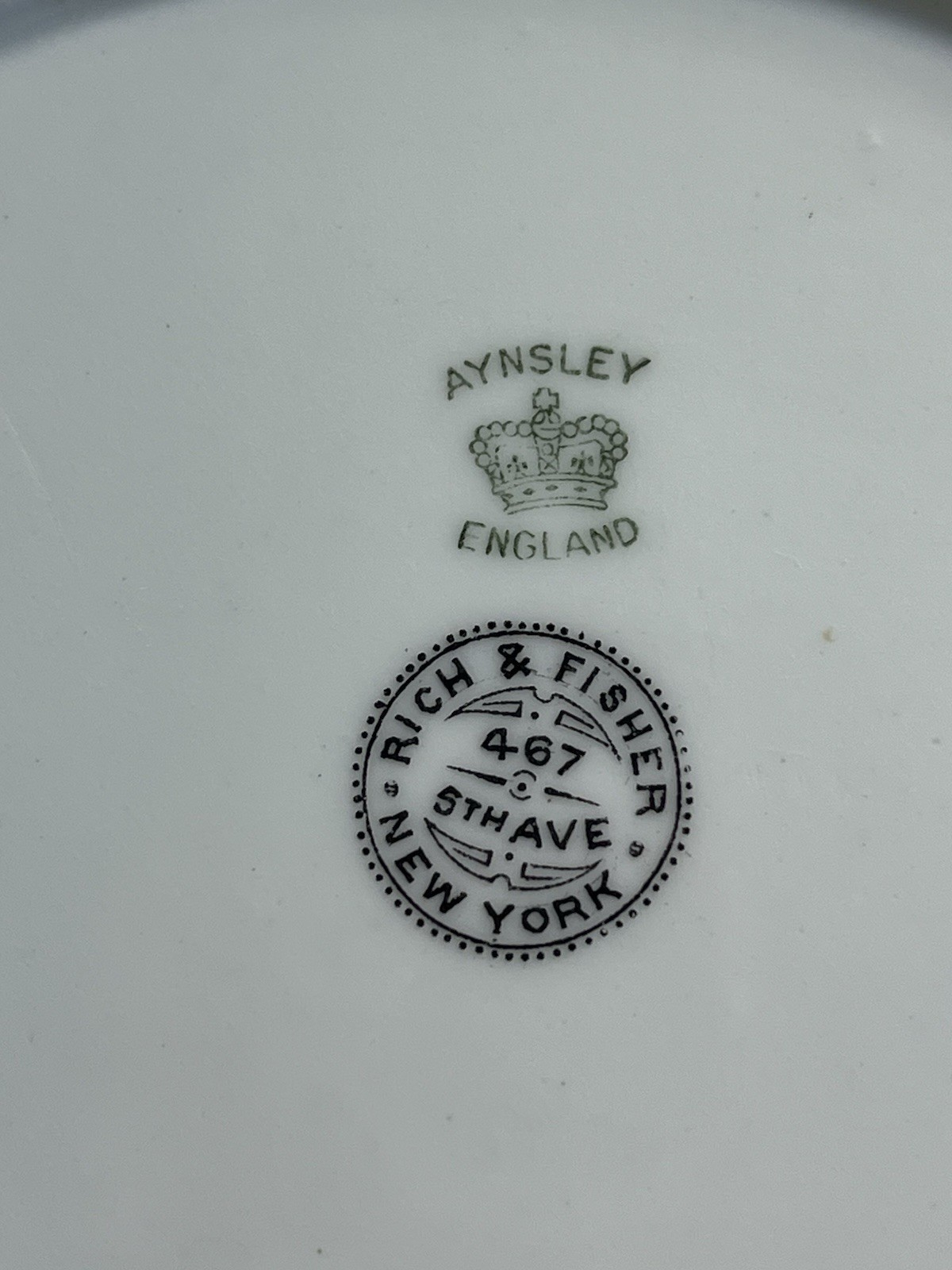 c1905-30 Aynsley Chinoiserie Chinese Waterside Bridge Pagoda 9” Plates England