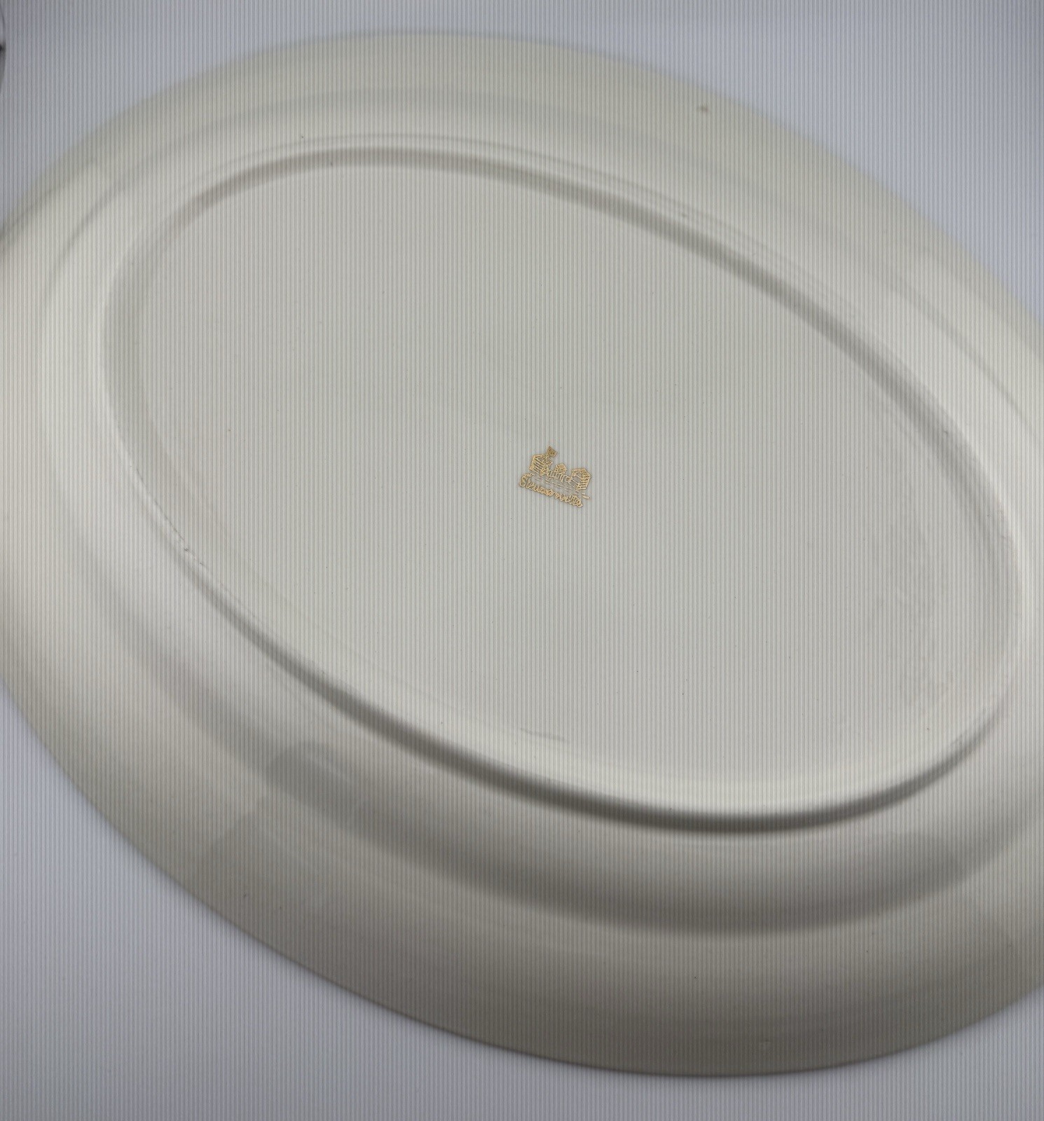 Vintage Steubenville China Pottery Oval Serving Platter Pastel Flowers 15 X 11.5
