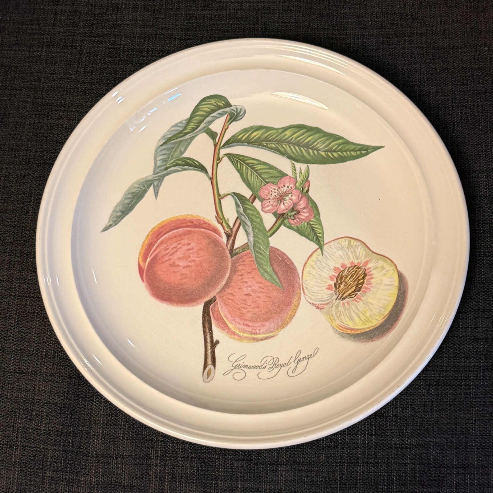 Portmeirion Pomona 2 Dinner Plates Currant & Peach 1 Salad Cherry No Border Engl