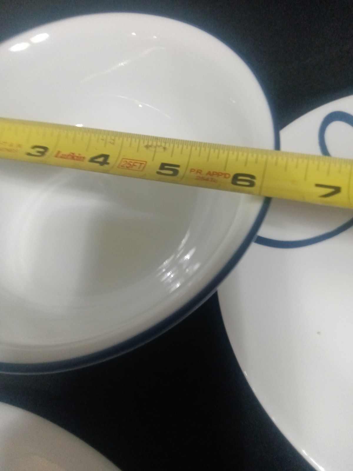 Set of 2 (6 pieces) Corelle LIA with Cobalt Blue Swirl Line