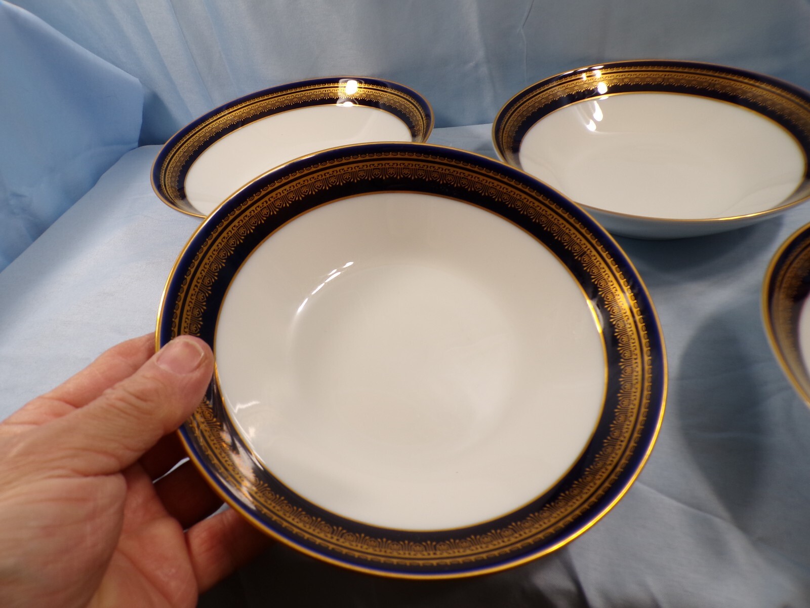 Set of 4 Noritake Legacy Vienna Pattern Coupe Soup Bowls