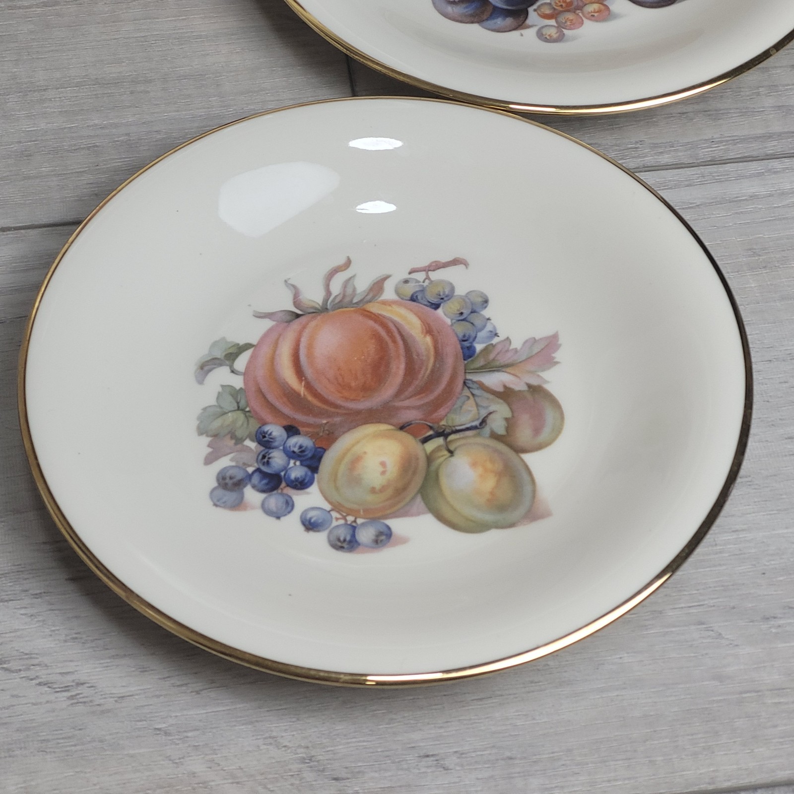 Vtg Hutschenreuther Hohenberg Margarete 4-Plate/Platter Set Fruit Motif Germany