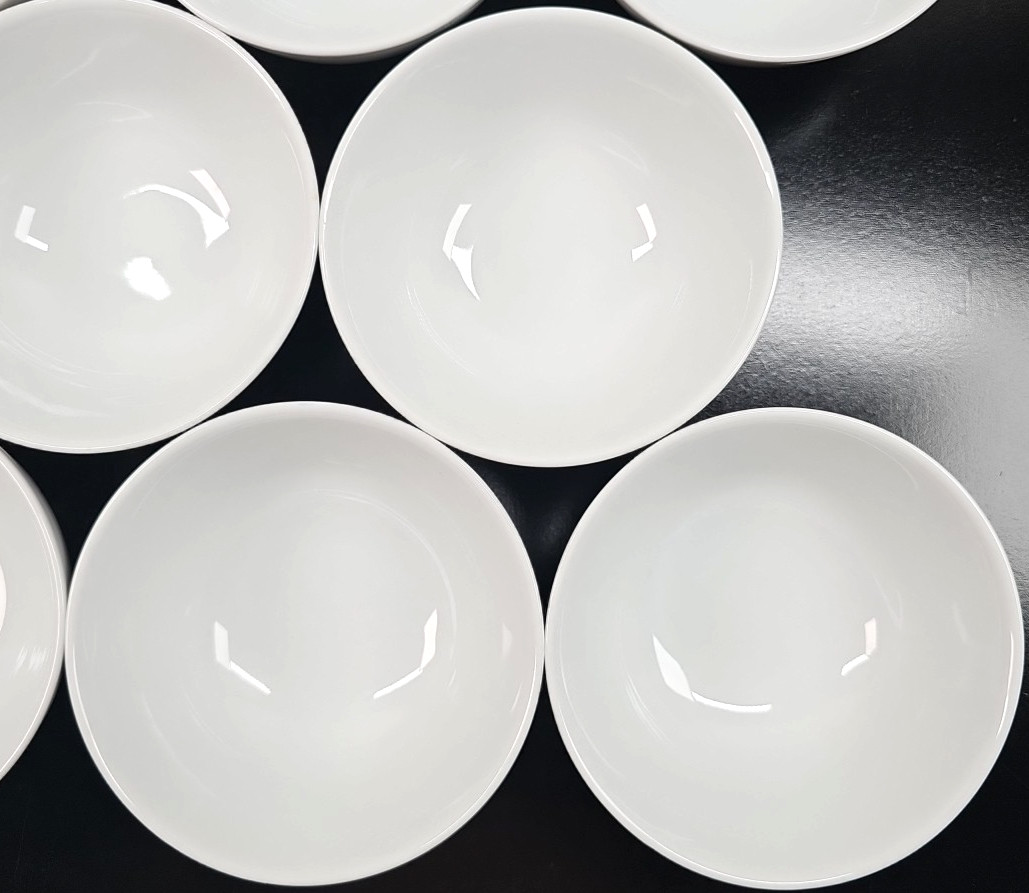 8) Pier 1 Luminous White Individual Dip Bowls Set Small Round Serving Dishes Lot