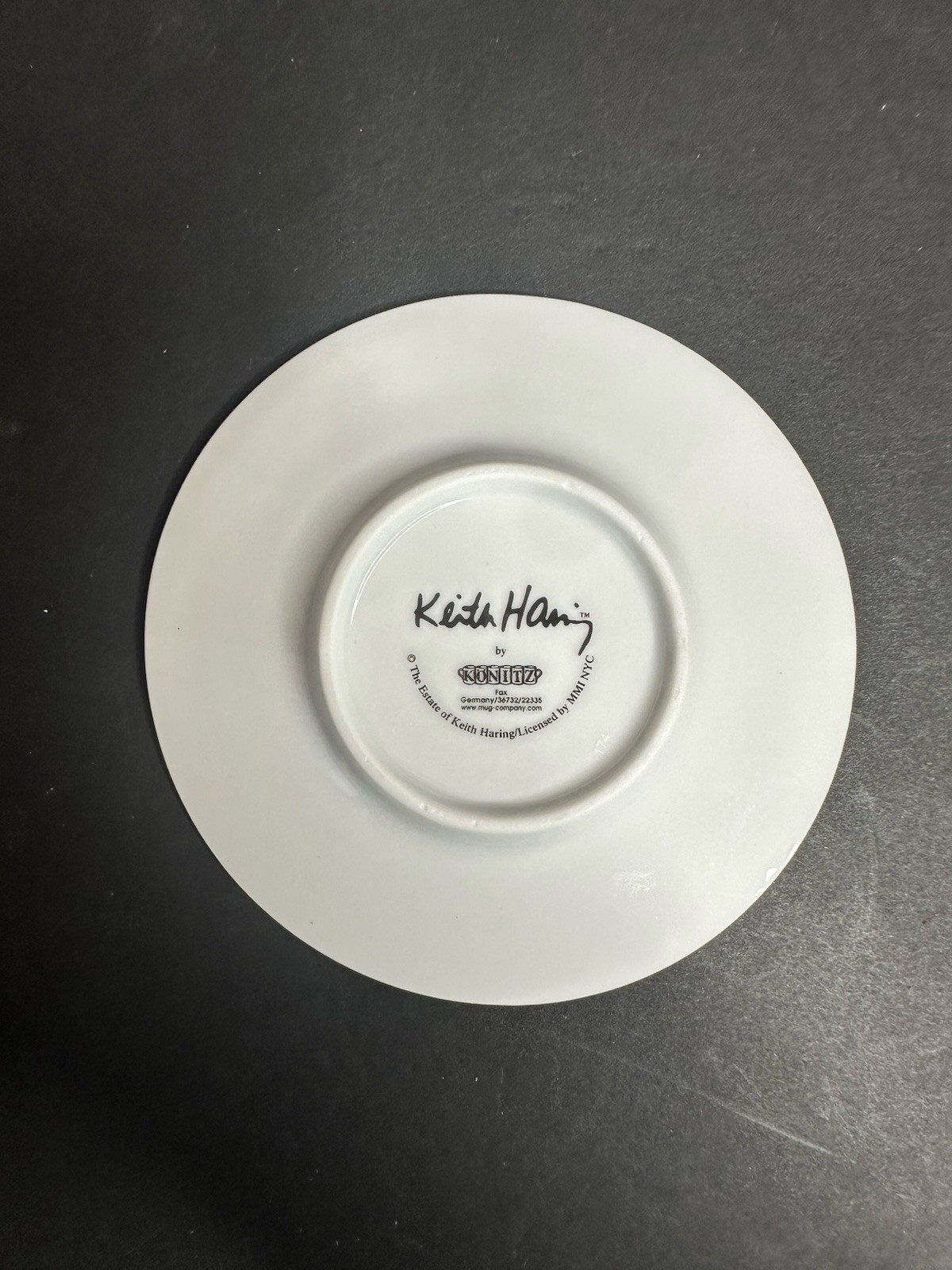 KONITZ Keith Haring Porcelain Expresso Saucer Red 12cm Licensed Reproduction