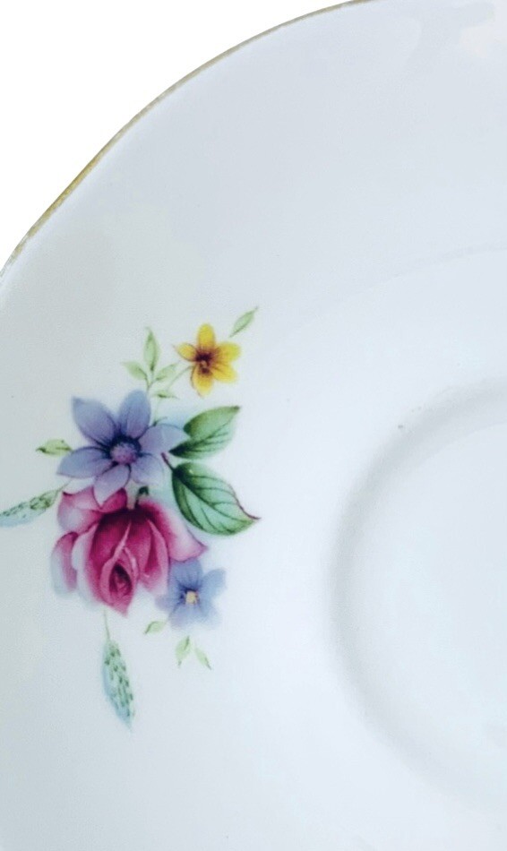 Duchess England ESTELLE 399 Pink Flowers Bone China Saucer