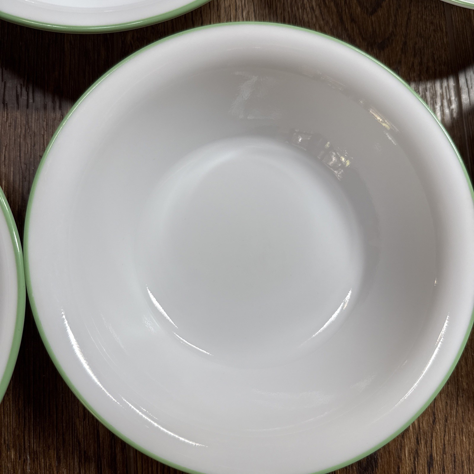 Corelle Spring Blossom Garden Ivy Green Rim Bowls 7.25″ Soup Cereal Set of 7