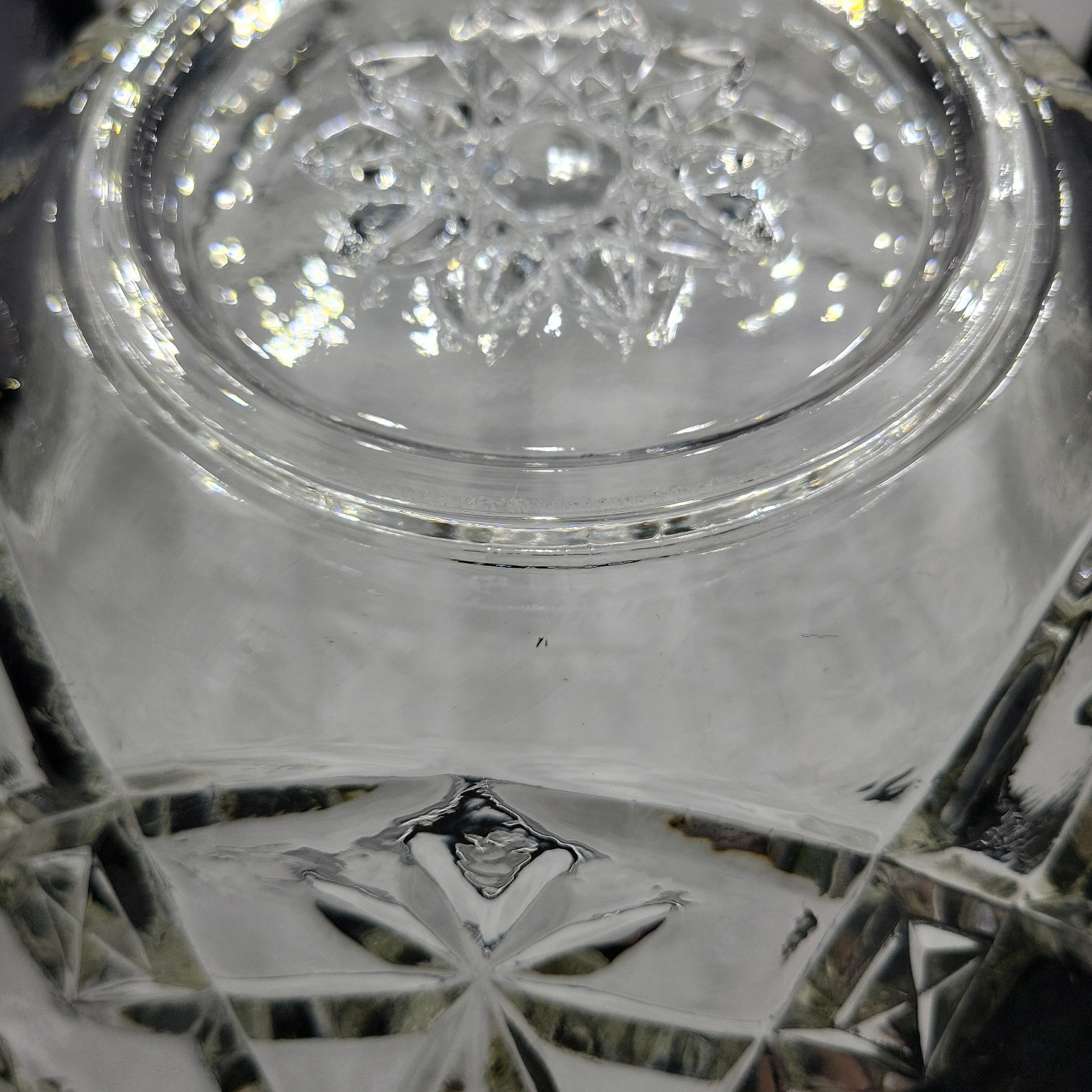 Vintage Glass Punch Bowl & 12 Cups Set