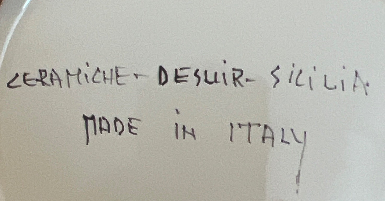 Ceramiche Desuir Sicilia Ceramic Decorative Plate